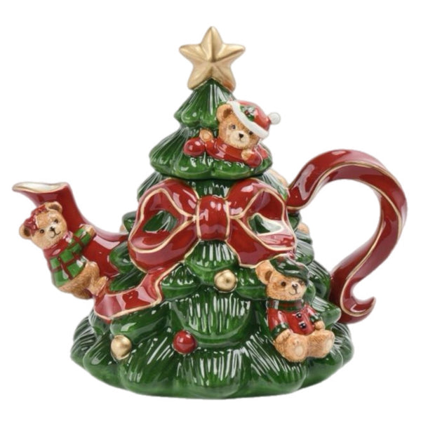Assorted Shaped Christmas Teapot, INDIVIDUALLY SOLD