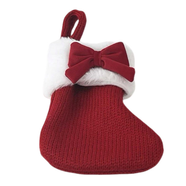 Assorted 7.5" Mini Bow Stocking Ornament, INDIVIDUALLY SOLD