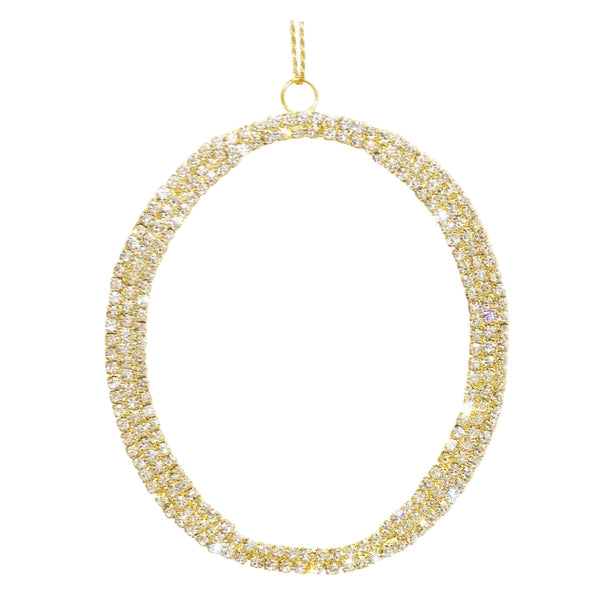 Assorted Rhinestone Monogrammed Ornament, INDIVIDUALLY SOLD