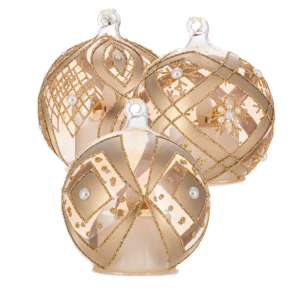 Assorted Champagne LED Candle Ball, INDIVIDIALLY SOLD