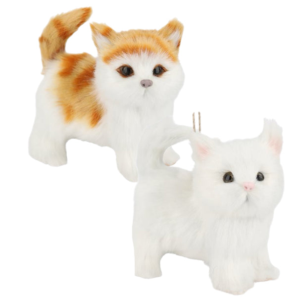 Assorted Furry Cat Ornament, INDIVIDUALLY SOLD