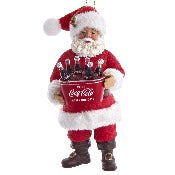 Coca Cola Santa With Coke Bucket Ornament