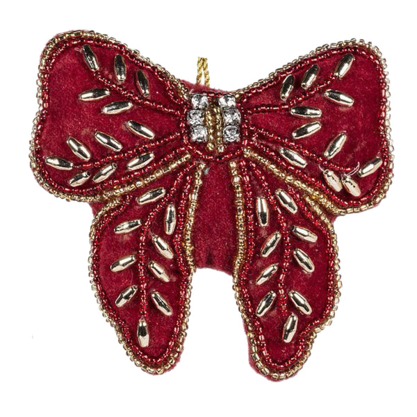 Assorted Beaded Bow Ornament, INDIVIDUALLY SOLD