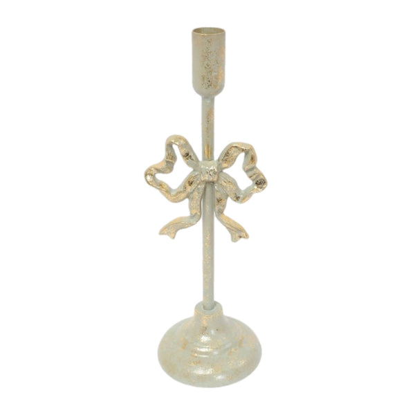 Assorted Antique Gold With Bow Taper Candle Holder, INDIVIDUALLY SOLD