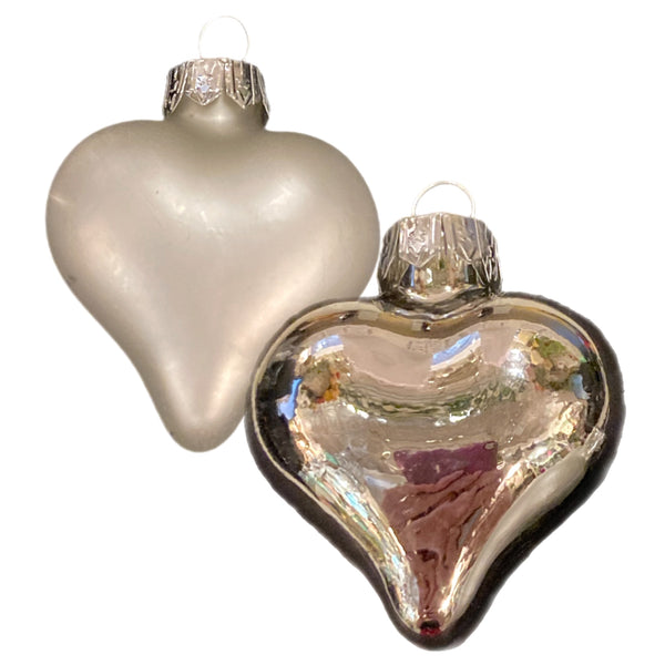 Assorted Silver Heart Ornament, INDIVIDUALLY SOLD