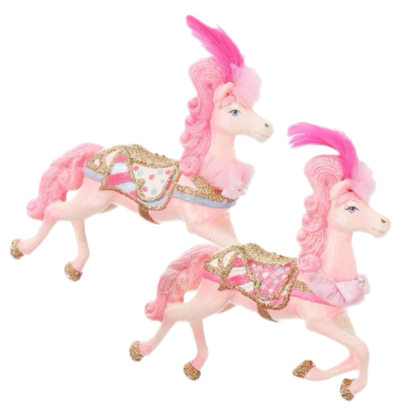 Assorted Pink Horse Ornament, INDIVIDUALLY SOLD