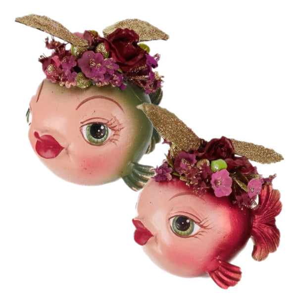 Assorted Apple Fish Ornament, INDIVIDUALLY SOLD