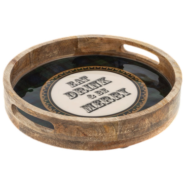 Assorted Round Tray With Saying, INDIVIDUALLY SOLD
