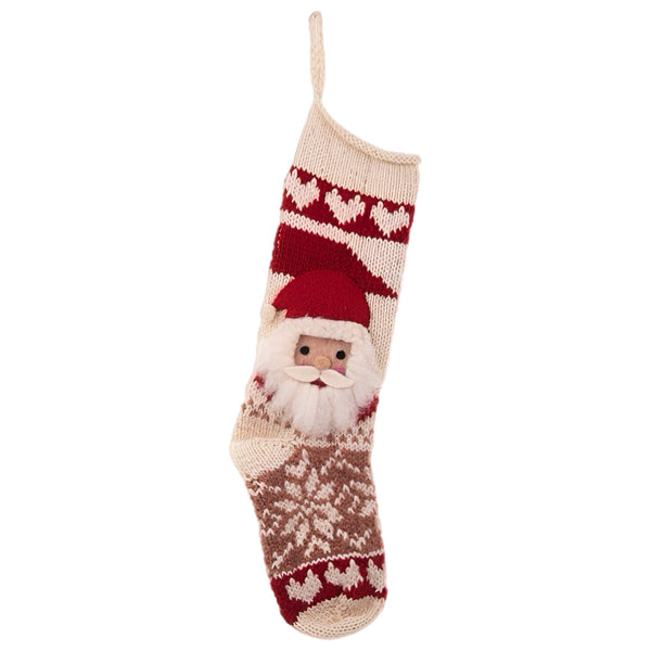 Assorted 23" Santa Face Stocking, INDIVIDUALLY SOLD