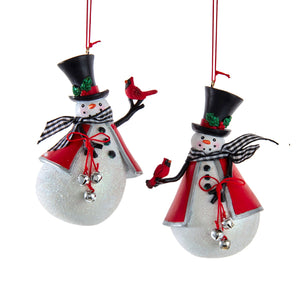 Assorted Snowman With Jingle Bell Ornament, INDIVIDUALLY SOLD
