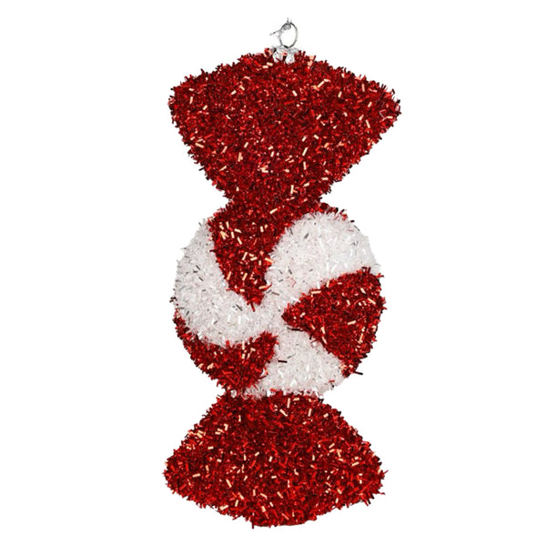 Assorted Red & White Swirl Candy Ornament, INDIVIDUALLY SOLD
