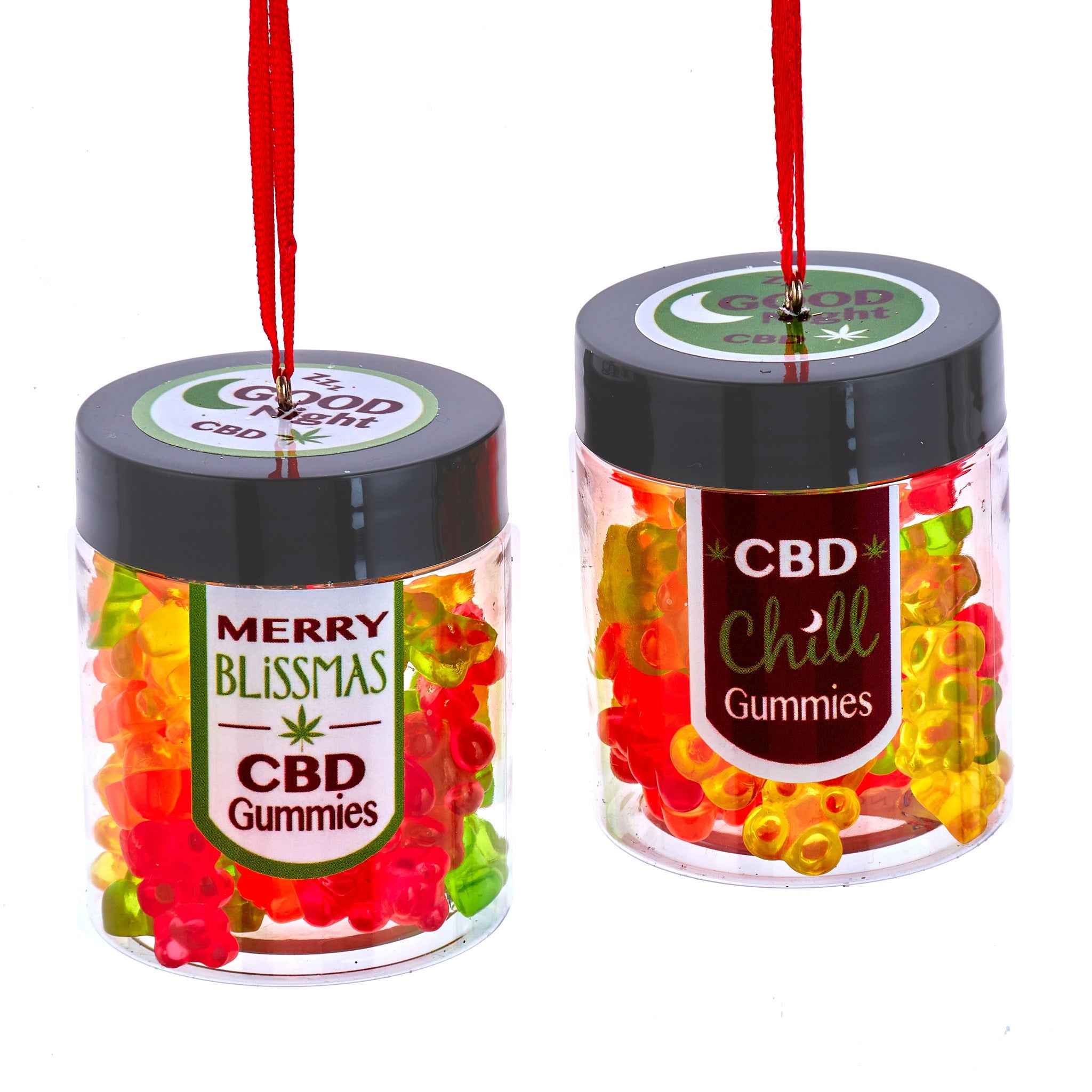 Assorted CBD Gummies In Jar Ornament, INDIVIDUALLY SOLD