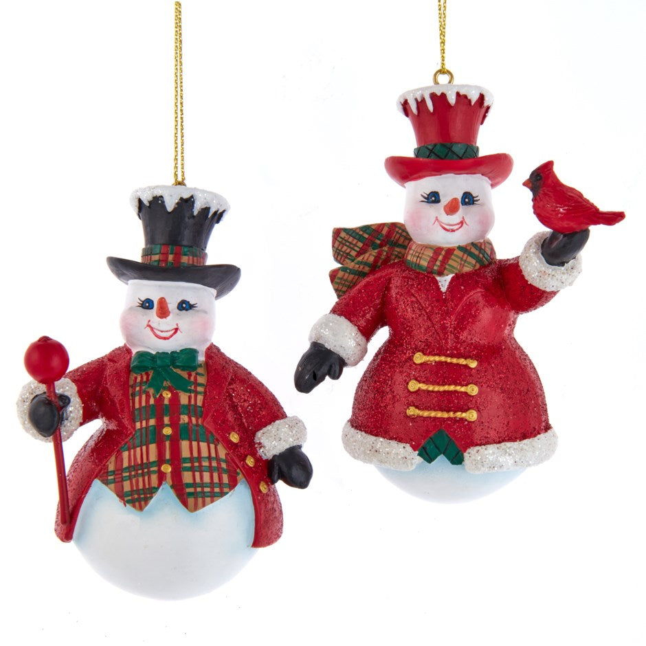 Assorted Snowman In Coat Ornament, INDIVIDUALLY SOLD