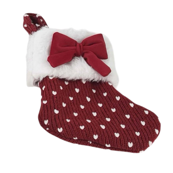 Assorted 7.5" Mini Bow Stocking Ornament, INDIVIDUALLY SOLD