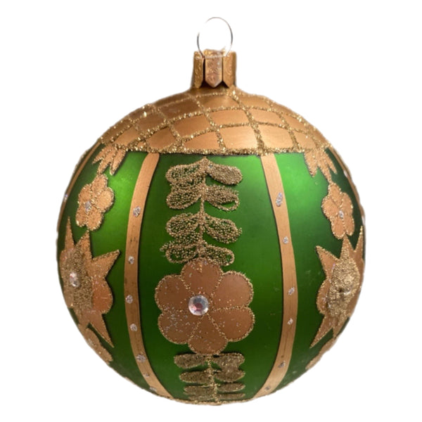 Assorted Green Flower Ball, Ornament