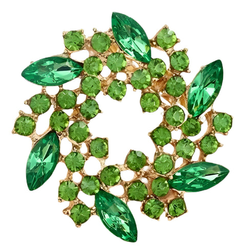 Emerald Wreath Brooch