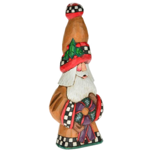 Assorted Faux Wood Santa Figurines, INDIVIDUALLY SOLD