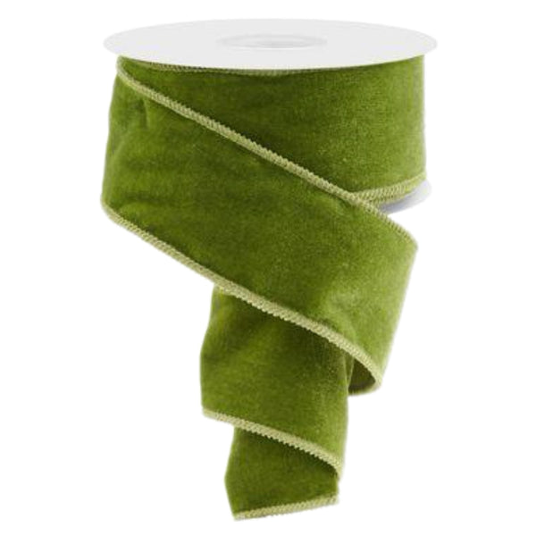 Moss Green Velvet Ribbon