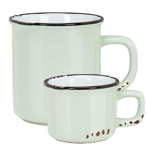Assorted Mint Enamel Mugs, INDIVIDUALLY SOLD