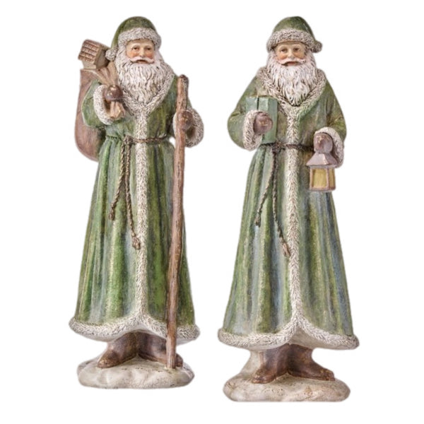 Assorted Green Santa Figurine, INDIVIDUALLY SOLD