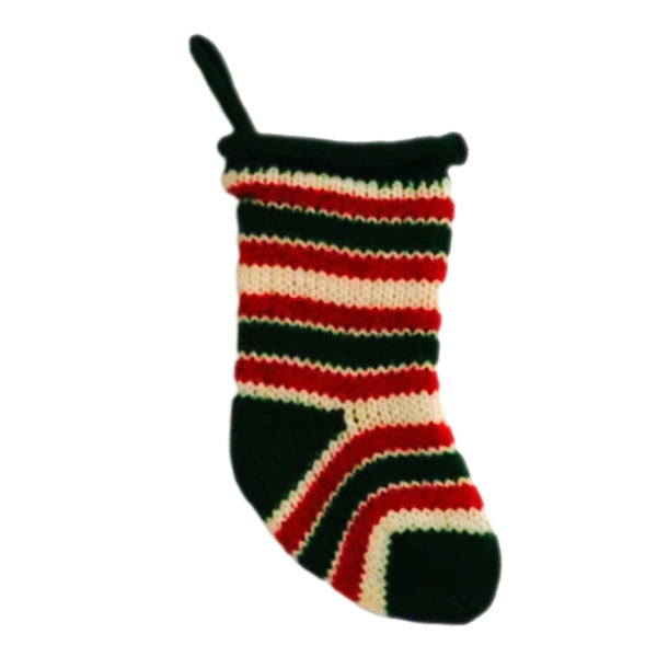Assorted 5" Mini Knit Stocking Ornament, INDIVIDUALLY SOLD