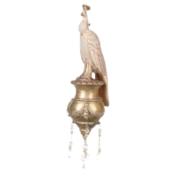 Assorted Peacock Finial Ornament, INDIVIDUALLY SOLD
