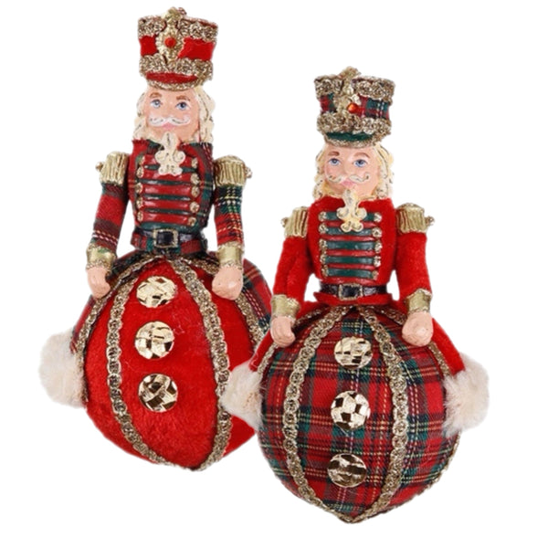 Assorted Nutcracker On Ball Ornament, INDIVIDUALLY SOLD