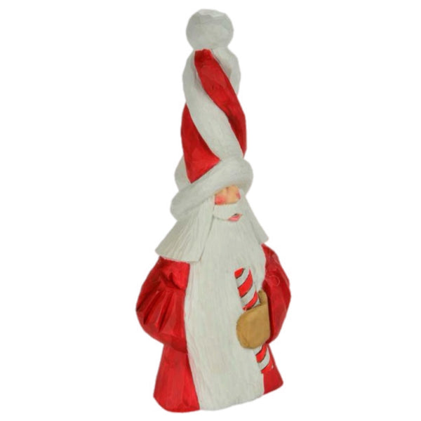 Assorted Faux Wood Santa Figurines, INDIVIDUALLY SOLD