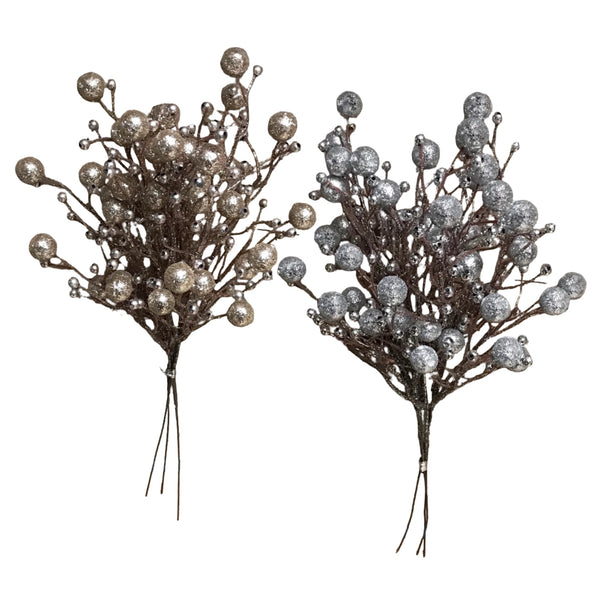 Assorted Metallic Berry Spray, INDIVIDUALLY SOLD