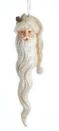 Santa Head With Long Beard Ornament