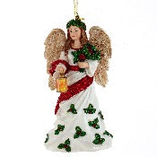 Holly Angel Ornament