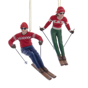Assorted Skier Ornament, INDIVIDUALLY SOLD