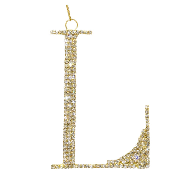 Assorted Rhinestone Monogrammed Ornament, INDIVIDUALLY SOLD