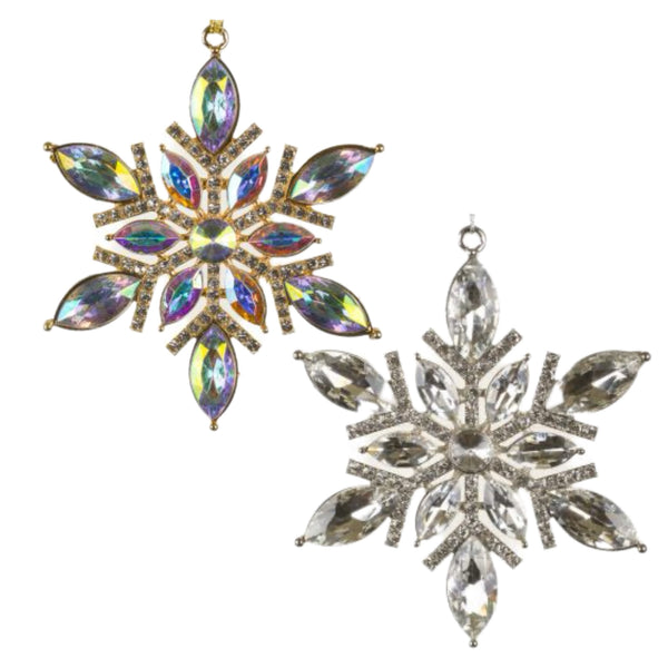 Assorted Iridescent Snowflake Ornament, INDIVIDUALLY SOLD