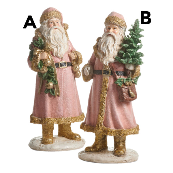 Assorted Pink Santa Figurine, INDIVIDUALLY SOLD