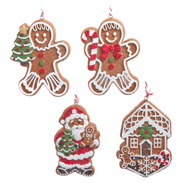 Assorted Gingerbread Cookie Ornament, INDIVIDUALLY SOLD