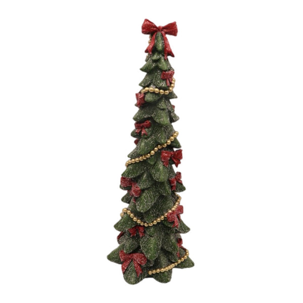 Assorted Tree Decorated With Bows & Bells Figurine, INDIVIDUALLY SOLD