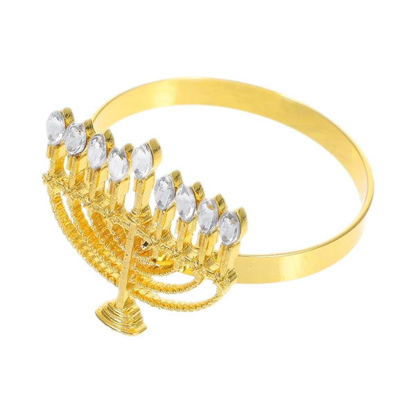 Gold Menorah Napkin Ring
