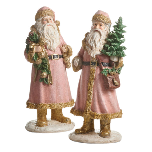 Assorted Pink Santa Figurine, INDIVIDUALLY SOLD