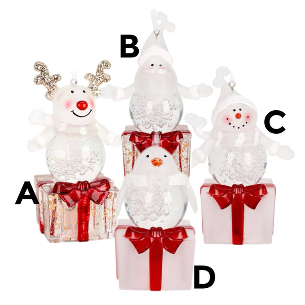 Assorted LED Christmas Character In Giftbox Ornament, INDIVIDUALLY SOLD
