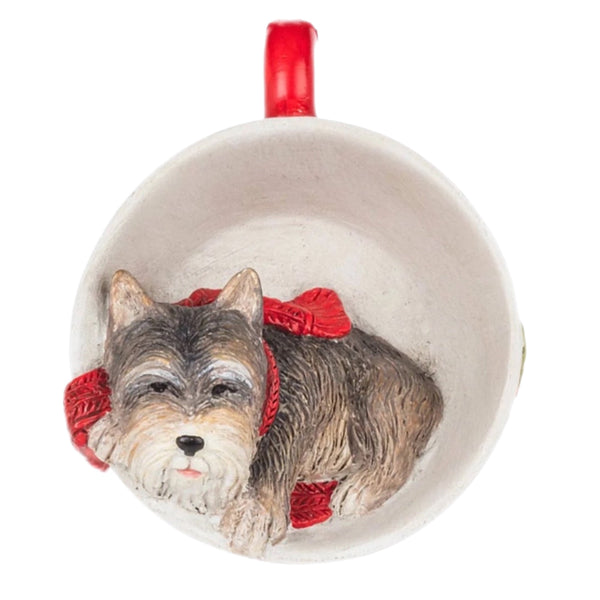 Assorted Cat & Dog In Teacup Ornament, INDIVIDUALLY SOLD