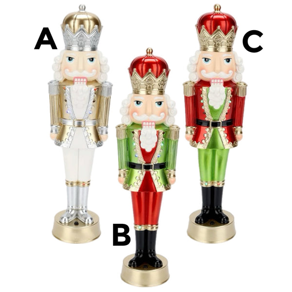 Assorted 6" LED Musical Nutcracker Figurine, INDIVIDUALLY SOLD