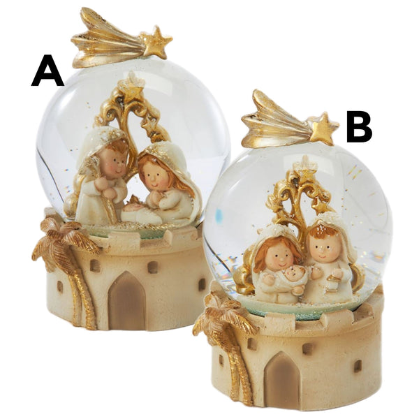 Assorted Gold Nativity Scene Snowglobe, INDIVIDUALLY SOLD