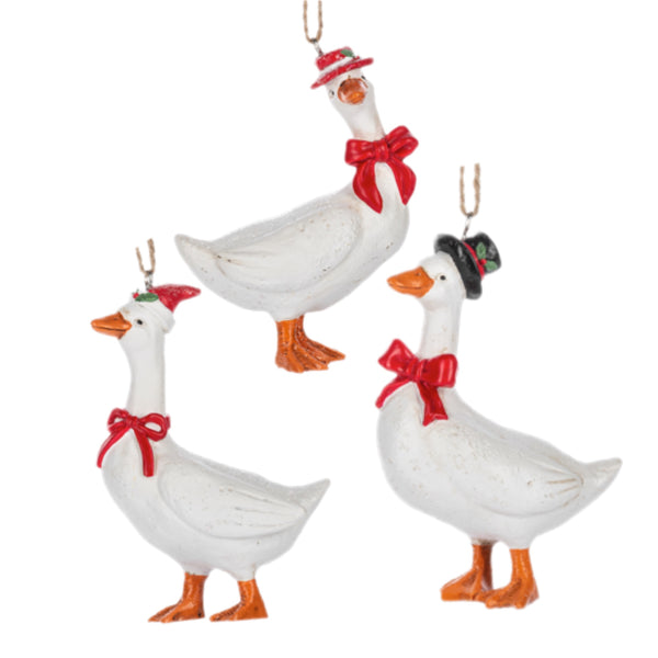 Assorted Goose In Hat Ornament, INDIVIDUALLY SOLD