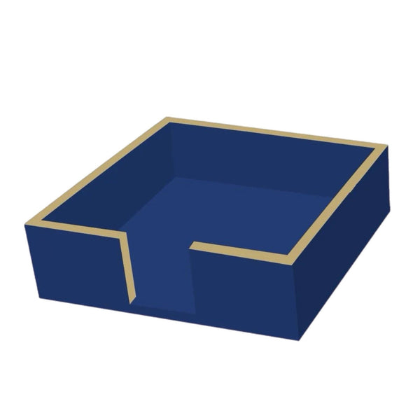 Assorted Blue & Gold Lacquer Napkin Holder, INDIVIDUALLY SOLD