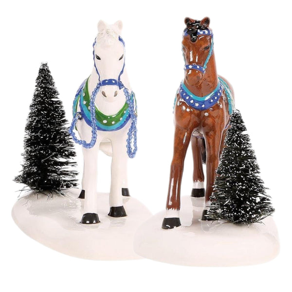 Village Accessory: Holiday Trotters, Set Of 2