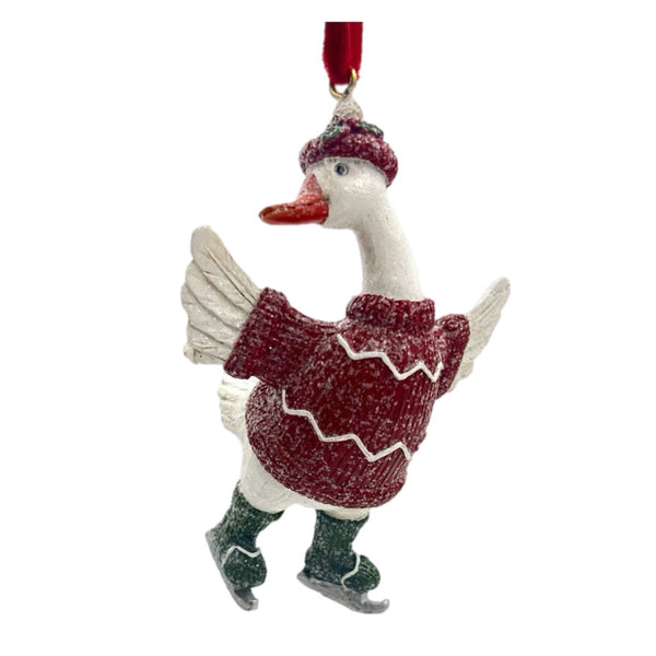 Assorted Goose In Winter Wear Ornament, INDIVIDUALLY SOLD