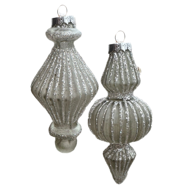 Assorted Silver Finial Ornament, INDIVIDUALLY SOLD