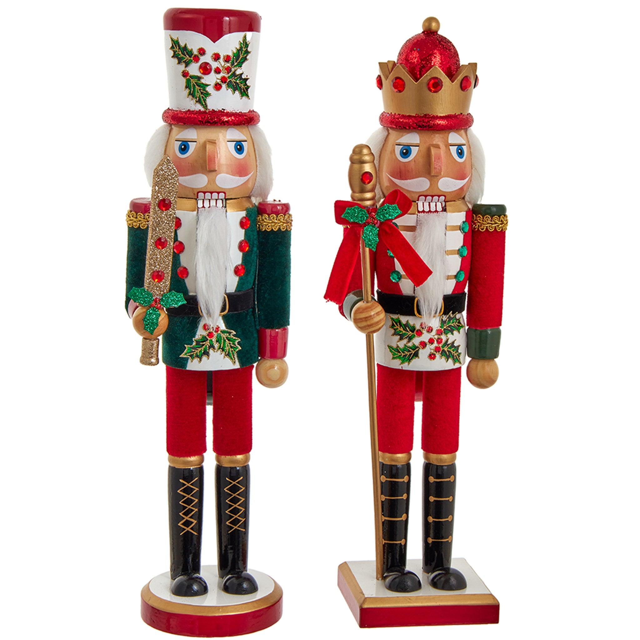 Assorted 15" Holly Nutcracker Figurine, INDIVIDUALLY SOLD