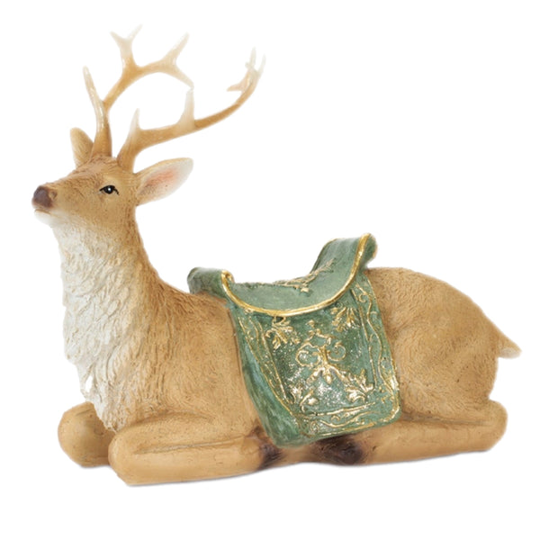 Assorted Reindeer In Green Saddle Figurine, INDIVIDUALLY SOLD